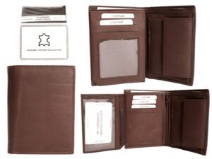 029 BROWN LONDON LEATHER RFID WALLET