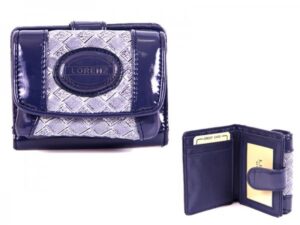 7437 BLUE PATENT INTERWEAVE PVC PERSE WITH WALLET SEC