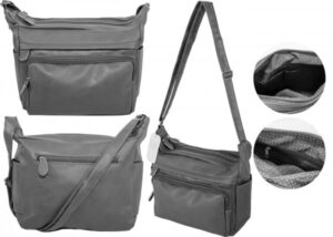 JBFB323 GREY PU NICOLE BROWN BUM BAG