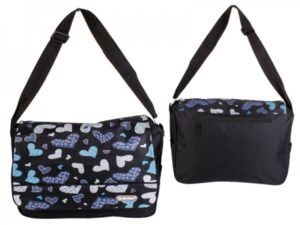HT-1612 BLACK - CANVAS SHOULDER BAG