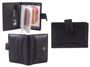 1167 LEATHER WALLET BLACK RFID PROOF