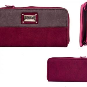 7584 RED LNG CNTRST LTHR GRN PU ZIP RND PRSE, INNR ZP