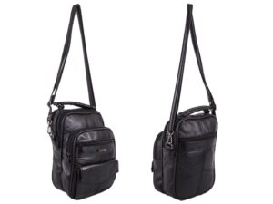 1458 GENTS NAPPA MULTI ZIP BAG WITH TOP HANDLE