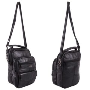 1458 GENTS NAPPA MULTI ZIP BAG WITH TOP HANDLE