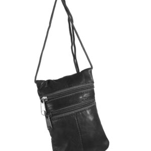 1468 BLACK NAPPA NECK PURSE