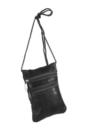 1468 BLACK NAPPA NECK PURSE