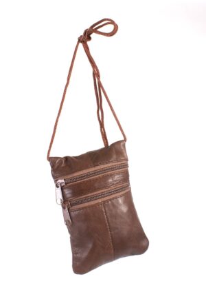 1468 BROWN NAPPA NECK PURSE