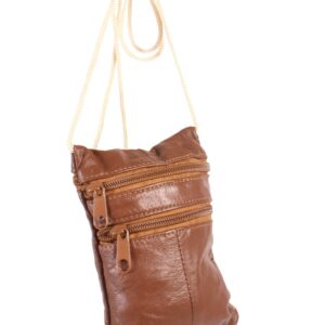 1468 TAN NAPPA NECK PURSE