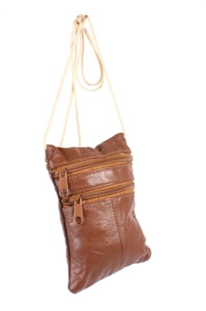 1468 TAN NAPPA NECK PURSE