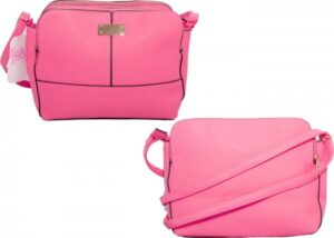 JBFB321 CORAL NICOLE BROWN PU HANDBAG W/ 3 ZIP SECTIONS