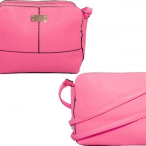 JBFB321 CORAL NICOLE BROWN PU HANDBAG W/ 3 ZIP SECTIONS