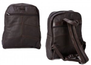 3759 DARK BROWN LARGE BACKPACK WITH LARGE TOP ZIP
