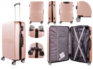 T-HC-06 ROSE GOLD 26'' DETACHABLE WHEELS TRAVEL TROLLEY SUITCASE