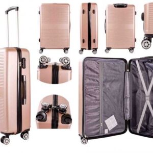 T-HC-06 ROSE GOLD 26'' DETACHABLE WHEELS TRAVEL TROLLEY SUITCASE