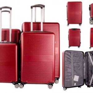 T-HC-06 BURGUNDY SET OF 4 TRAVEL TROLLEY SUITCASE