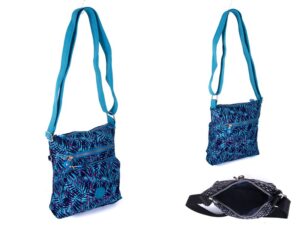 2501 TURQ PALMS LORENZ SHOULDER BAG