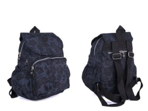 2504 BLK FLORAL LORENZ BACKPACK