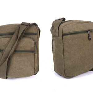 2557 GREEN PORTRAIT XBODY BAG WTH TOP ZIP, 3 FRONT