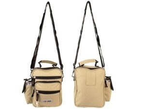 2571 UNISEX POLYESTER BAG, 5 ZIPS & BELT LOOP LIGHT GREEN