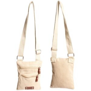 2589 SMALL X-BODY CANVAS BAG BIEGE