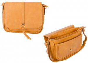 JBFB305 MUSTARD PU CROSSBAG W/ FLAP