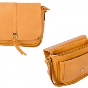 JBFB305 MUSTARD PU CROSSBAG W/ FLAP