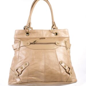 3763 FAWN COWHIDE ZIP TOTE