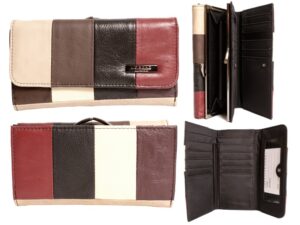 3844 MULTI COW HIDE PURSE