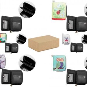 7095 RFID SMALL PURSE WITH PRINTED DESIGNS BOX OF 12