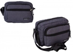 JBMB05 BLACK CROSSBAG W/ 3 ZIPS