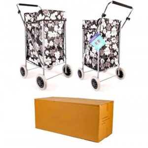 ST-FOUR-01 BLACK WHITE FLOWERS BOX OF 4