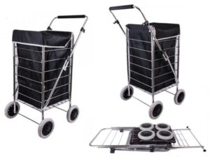 ST-FOUR-01 BLACK SHOPPING TROLLEY