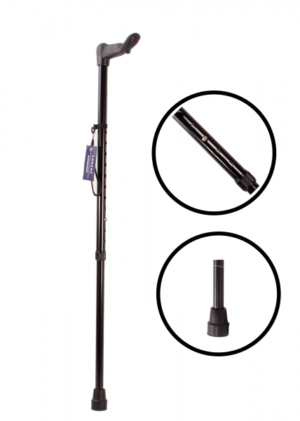 2882 LEFT HANDED ADJUSTABLE WALKING STICK W/ MOULDED GRIP