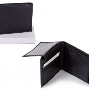 MWMF-2 BLACK LEATHER WALLET W/ CC FLAP