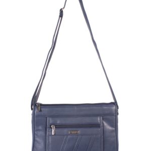 5862 PU TWIN TOP ZIP BAG WTH BK & FRNT ZIP NAVY