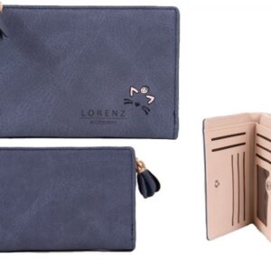 7141 DARK BLUE MEDIUM PU PERSE WITH CAT FEATURES