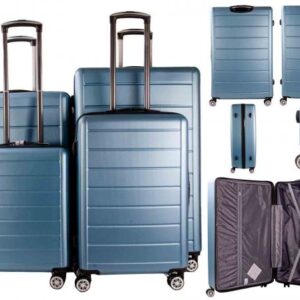 T-HC-07 LIGHT BLUE SET OF 4 TRAVEL TROLLEY SUITCASE