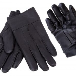 X043 BLACK LEATHER GLOVES ONE SIZE