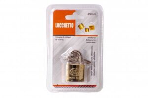 0243 25MM SECURITY PADLOCK FOR GYM LOCKER, TRAVEL BAGS, CABINETS