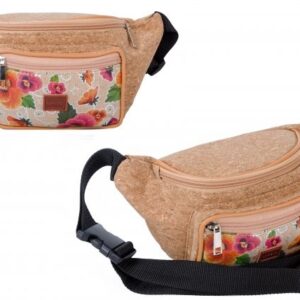 7205 METALLIC FLOWERS BUMBAG WITH FRONT ZIPPED POCKET