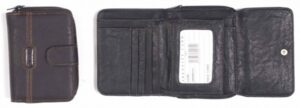 6232 DARK BROWN GRAINED PU PURSE
