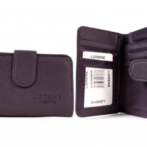 5905 WINTER PURPLE LEATHER GRAIN PU PURSE, ZIP AND WALLET SECTIN