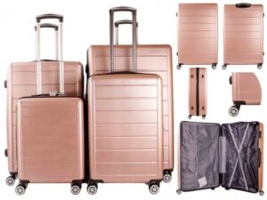 T-HC-07 ROSE GOLD SET OF 4 TRAVEL TROLLEY LUGGAGE SUITCASE