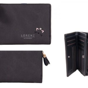 7141 BLACK MEDIUM PU PERSE WITH CAT FEATURES