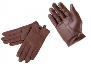 8910 MEDIUM BROWN SOFT LEATHER BUTTON