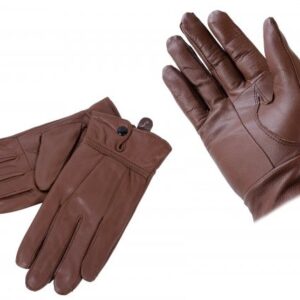 8910 MEDIUM BROWN SOFT LEATHER BUTTON