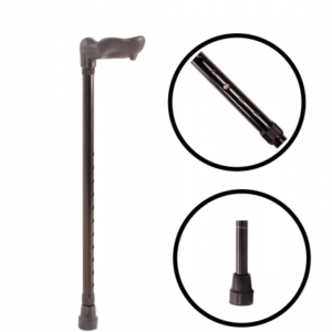 2882 RIGHT HANDED ADJUSTABLE WALKING STICK W/ MOULDED GRIP