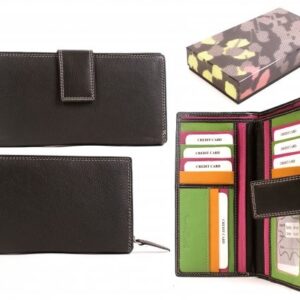 SP-30 BLACK GRAIN LEATHER PURSE - T162