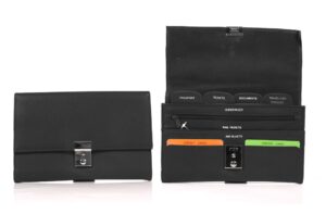 7324 BLACK PASSPORT ORGANISER
