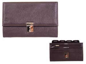 7324 BROWN PASSPORT ORGANISER